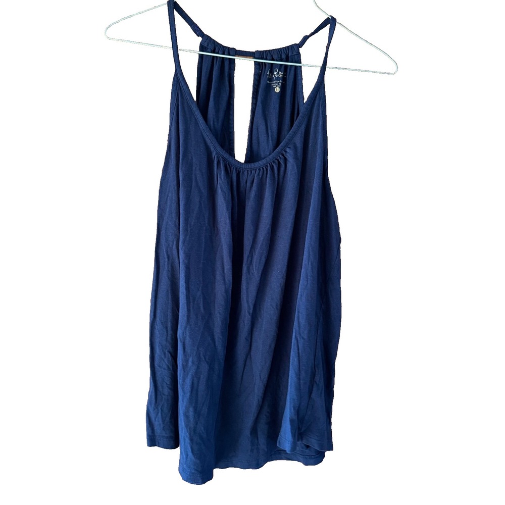 Lilly Pulitzer Navy Sleeveless Swing Tank Top Coastal Resort Casual Size M prep